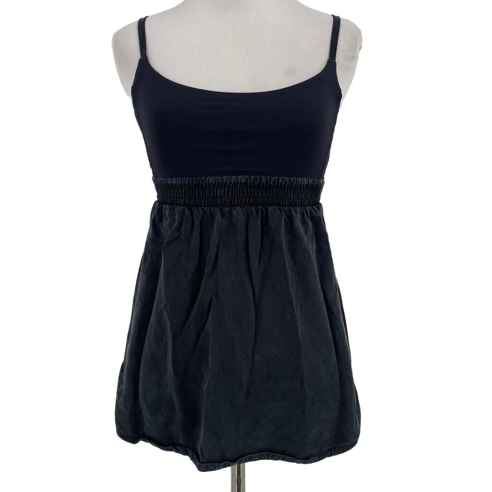 Lululemon Black Elastic Bliss Tank Size 2